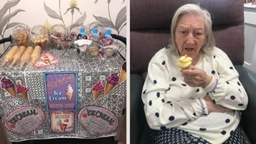 Ashton-in-Makerfield Residents enjoy ice cream day and birthday bingo